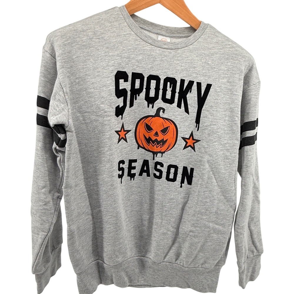 Wonder Nation Kids Girls Spooky Season Pumpkin Halloween Sweatshirt XL 14 16